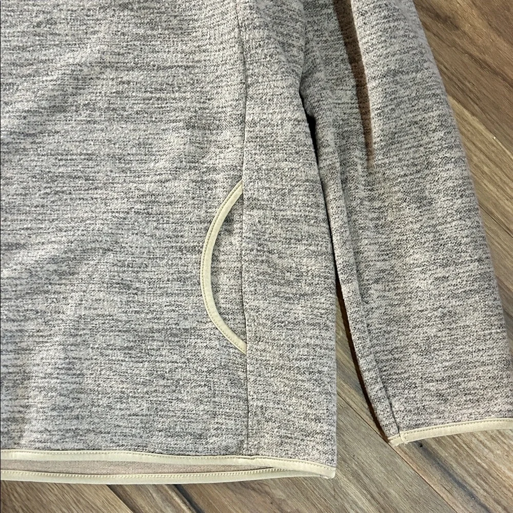 Source Unknown Heathered Gray and Cream Cowl Sweater - Picture 4 of 5